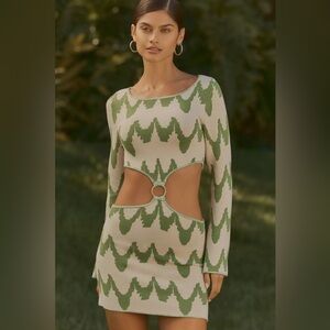 NWT! Anthropologie Celandine Long-Sleeve Side-Cutout Sweater Mini Dress 🐢